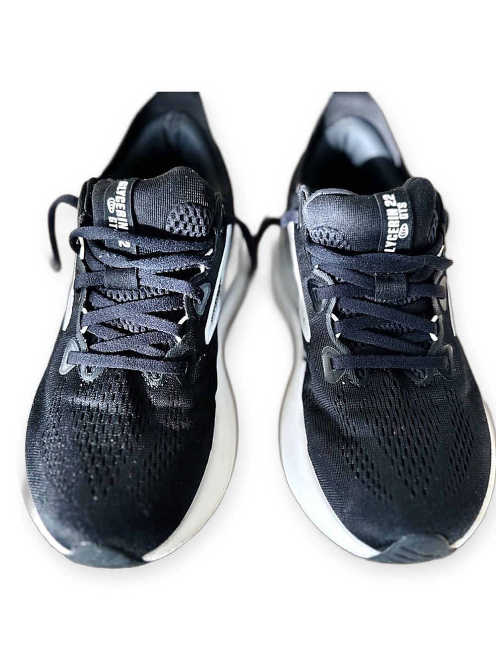 Brooks Glycerin GTS 22 Women's 7.5 Black White Running Shoes Stab